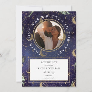 Save The Date Mariage Céleste Écrit Dans Les Étoiles Photo