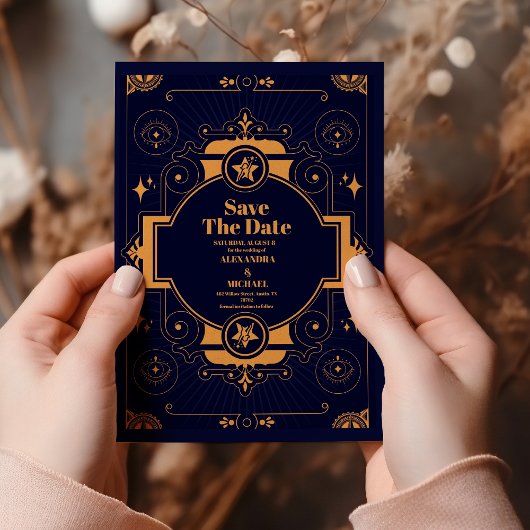Save The Date Mariage céleste élégant