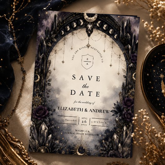 Save The Date Mariage céleste gothique intemporel