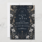 Save The Date Mariage céleste gothique sombre (Devant)