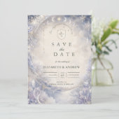 Save The Date Mariage céleste hivernal éthéré (Debout devant)