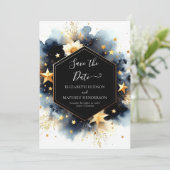 Save The Date Mariage céleste minimal romantique (Debout devant)