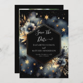 Save The Date Mariage céleste numérique lunaire (Devant / Derrière)