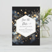 Save The Date Mariage céleste personnalisé moderne (Debout devant)