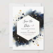 Save The Date Mariage céleste romantique élégant (Devant)
