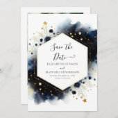 Save The Date Mariage céleste romantique élégant (Devant / Derrière)