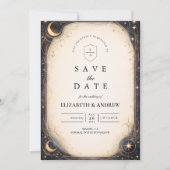 Save The Date Mariage céleste sombre (Devant)