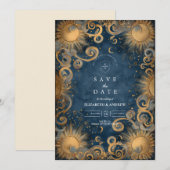 Save The Date Mariage céleste sous le soleil de minuit (Devant / Derrière)