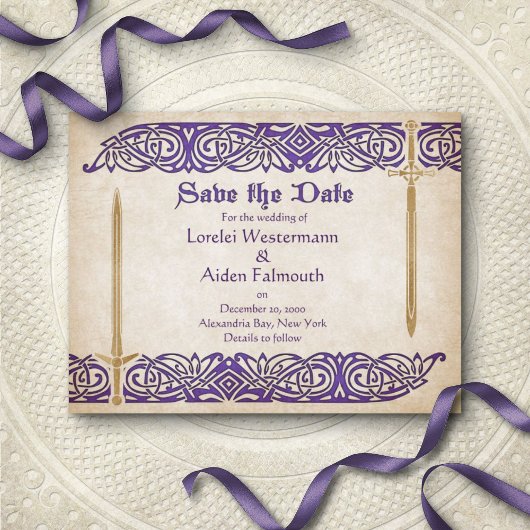 Save The Date Mariage celtique des épées