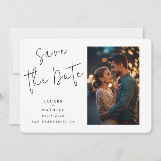 Save The Date Mariage champêtre (Devant)