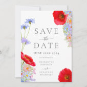 Save The Date Mariage Champêtre aux Couleurs Vives Modernes (Devant)