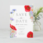 Save The Date Mariage Champêtre aux Couleurs Vives Modernes (Debout devant)