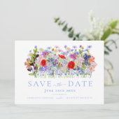 Save The Date Mariage Champêtre aux Couleurs Vives Modernes (Debout devant)