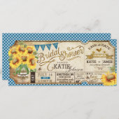 Save The Date Mariage champêtre avec tournesols Rustique Fête pr (Devant / Derrière)