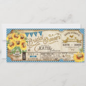 Save The Date Mariage champêtre avec tournesols Rustique Fête pr (Devant)