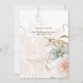 Save The Date Mariage champêtre bohème aérien herbe des pampas p (Dos)