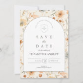 Save The Date Mariage Champêtre Botanique Douillet (Devant)