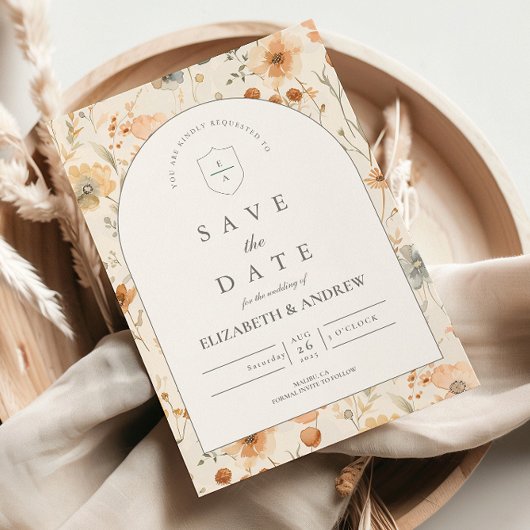 Save The Date Mariage Champêtre Botanique Douillet
