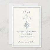 Save The Date Mariage champêtre français Hydrangea Libellule (Devant)