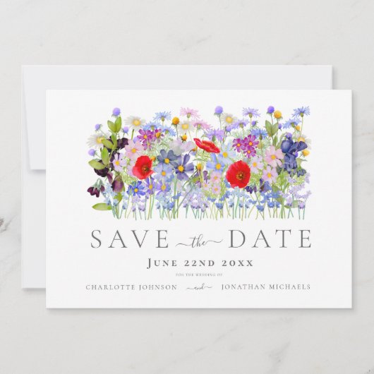 Save The Date Mariage Champêtre Moderne (Devant)