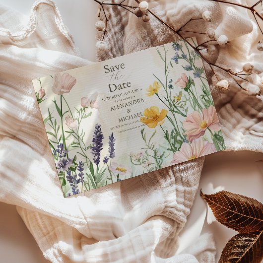 Save The Date Mariage Champêtre Moderne
