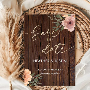 Save The Date Mariage champêtre sur budget avec guirlande de lum
