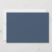 Save The Date Mariage Changement de Date Typographie Script Bleu (Dos)