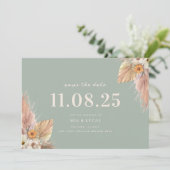 Save The Date Mariage Chic Boho Minimal Enregistrer La Date (Debout devant)