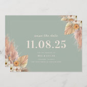 Save The Date Mariage Chic Boho Minimal Enregistrer La Date (Devant / Derrière)