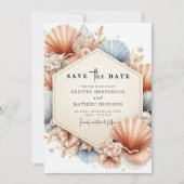 Save The Date Mariage Chic Elegant Beach (Devant)