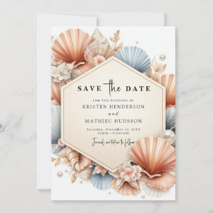 Save The Date Mariage Chic Elegant Beach