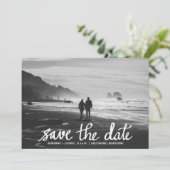 Save The Date Mariage Chic Enregistrer La Date Photo manuscrite (Debout devant)