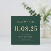 Save The Date Mariage Chic Minimal Date Non Photo Enregistrer La (Debout devant)