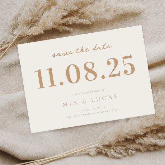 Save The Date Mariage Chic Minimal Date Non Photo Enregistrer La