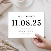 Save The Date Mariage Chic Minimal Date Non Photo Enregistrer La