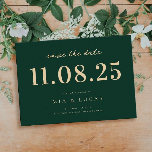 Save The Date Mariage Chic Minimal Date Non Photo Enregistrer La