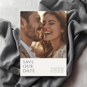 Save The Date Mariage Chic Minimal Moderne Photo Monogramme