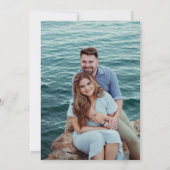 Save The Date Mariage chic noir et blanc moderne (Dos)