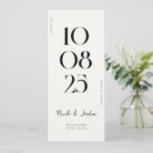 Save The Date Mariage Chic Simple Moderne (Debout devant)