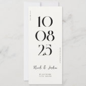 Save The Date Mariage Chic Simple Moderne (Devant)