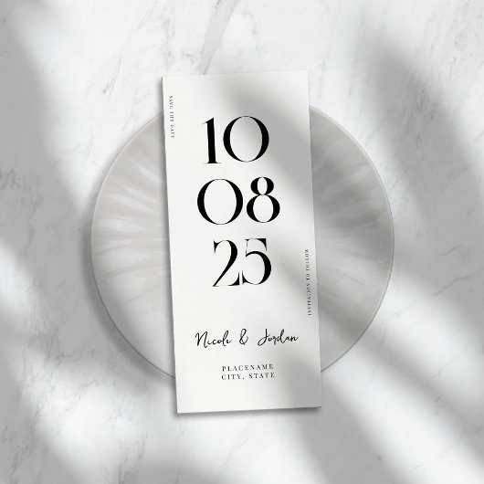 Save The Date Mariage Chic Simple Moderne