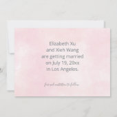 Save The Date Mariage Chinois Aquarelle Lotus Enregistrer La Dat (Dos)