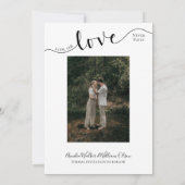 Save The Date Mariage, Chrétien, Simple, Élégant, Typographie, (Dos)