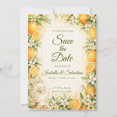Save The Date Mariage Citron Romantique (Devant)