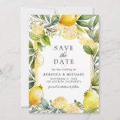 Save The Date Mariage Citron Verger Citrus (Devant)