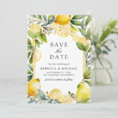 Save The Date Mariage Citron Verger Citrus (Debout devant)