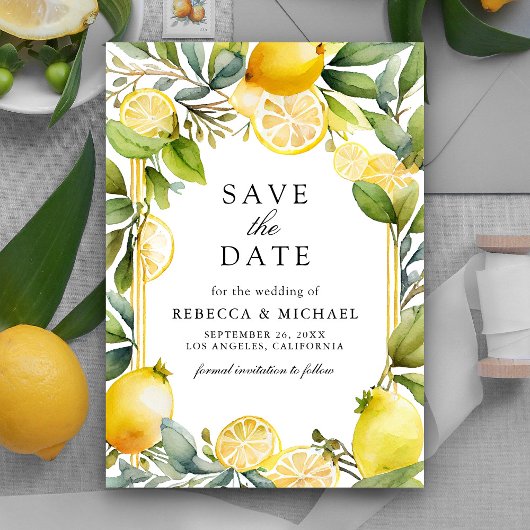 Save The Date Mariage Citron Verger Citrus