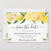 Save The Date Mariage Citrons et Fleurs d'Été (Devant)