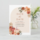 Save The Date Mariage Citrouille de terre cuite (Debout devant)