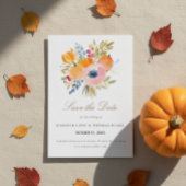 Save The Date Mariage Citrouilles et Feuilles Mortes de Romance 